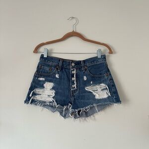 Distressed Denim Women Shorts